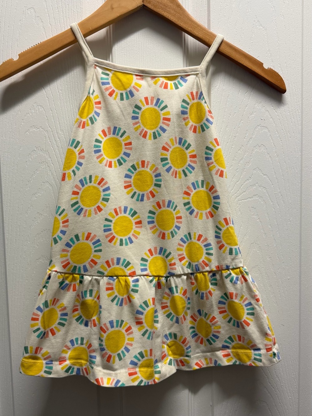 Hanna Andersson Sunny Suns Flounce Tank Dress Girls 3t